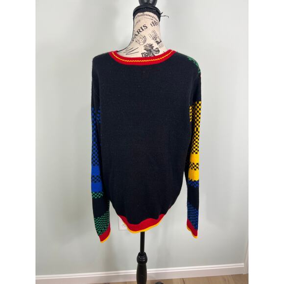 Men's Holiday Time T-Rex Sequined Ugly Sweater - Picture 2 of 7